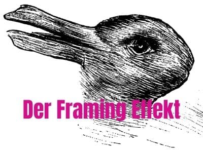 Bild: Ludwig Wittgenstein, Ente und Hase steht symbolisch für den Framing Effekt